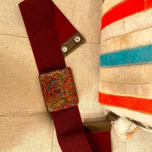 Sylca Elastic Belt with Multi Colored Detail